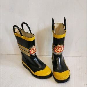 Western Chief Kids Sz12 (4/6 Yrs) F.D.U.S.A. Fire Chief Child's rain boots 343